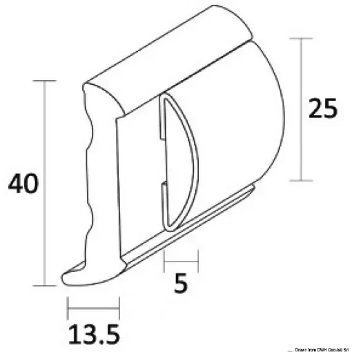 Osculati - SPHAERA 25 fender profile standard base 24m - 44.061.25 product image