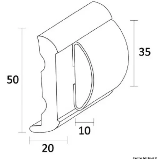 Osculati - SPHAERA 35 fender profile standard base 24m - 44.061.35 product image