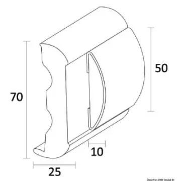 Osculati - SPHAERA 50 fender profile standard base 24m - 44.061.50 product image