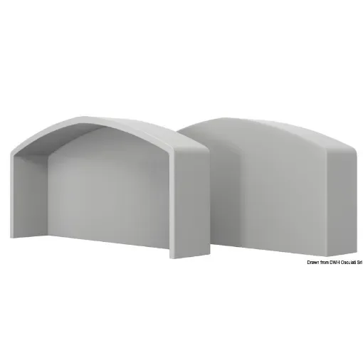 Osculati - QBE 90 end cap grey RAL 7047 - 44.105.02 product image