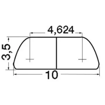 Osculati - Semi-round AISI316 profile 10 mm - 44.479.10 product image