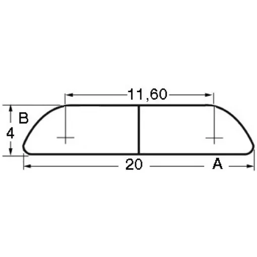 Osculati - Semi-round AISI316 profile 20 mm - 44.479.20 product image