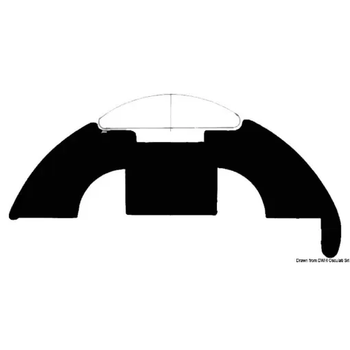 Osculati - White PVC profile base 40 mm - 44.480.18 product image