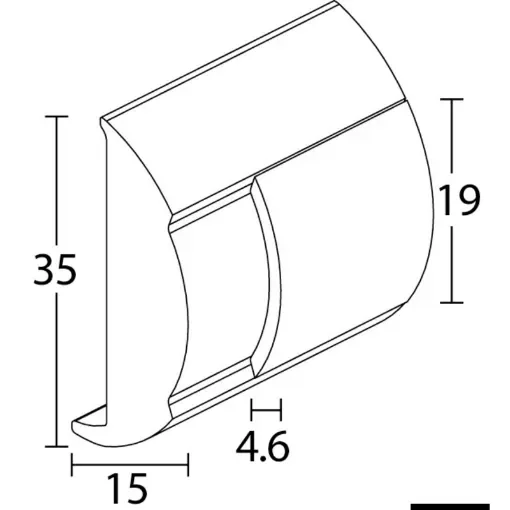 Osculati - White PVC base for fender profile 20 flared - 44.481.33 product image