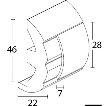 Osculati - White PVC base for fender profile 28 flared - 44.481.36 product image