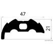Osculati - Black PVC base for fender profile 35 flared - 44.481.57 product image