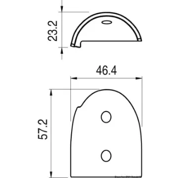 Osculati - SS terminal for fender profile 20 deep-drawn - 44.484.35 product image