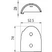 Osculati - SS terminal for fender profile 35 flared - 44.484.37 product image