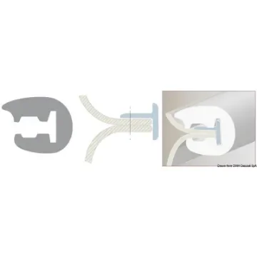 Osculati - L-shaped PVC fender profile black 33x30 mm - 44.488.00 product image