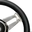 Osculati - Black leather steering wheel w/SS spikes &amp;#216; 350mm - 45.125.01 product image
