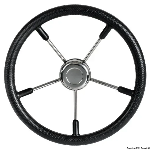 Osculati - Soft polyurethane steering wheel black 320 mm - 45.129.32 product image