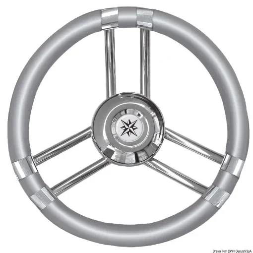 Osculati - C soft polyurethane steering wheel gray/SS 350 mm - 45.137.02 product image