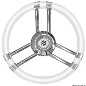 Osculati - C soft polyurethane steering wheel white/SS 350 mm - 45.137.03 product image