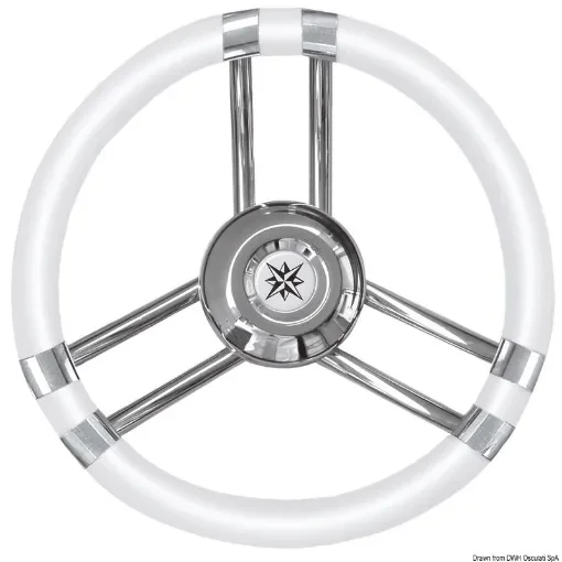 Osculati - C soft polyurethane steering wheel white/SS 350 mm - 45.137.03 product image