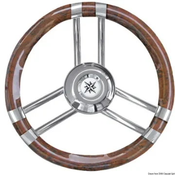Osculati - C root coated steering wheel laquered/SS 350 mm - 45.137.06 product image