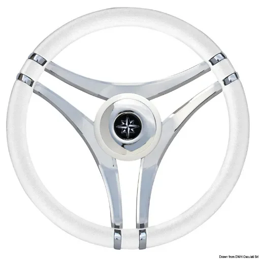 Osculati - IMPACT white steering wheel SS spokes &amp;#216; 350 mm - 45.141.03 product image