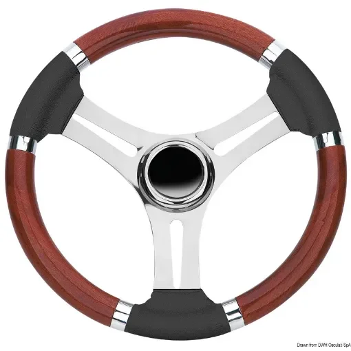 Osculati - Steering wheel mahogany wheel 350 mm - 45.151.05 product image