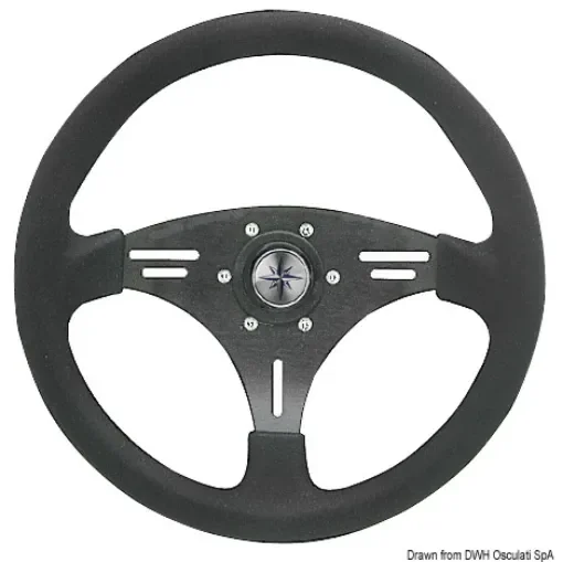 Osculati - MANTA steering wheel blac/blackk 355 mm - 45.157.98 product image