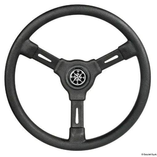 Osculati - 3-spoke steering wheel black 355 mm - 45.158.05 product image