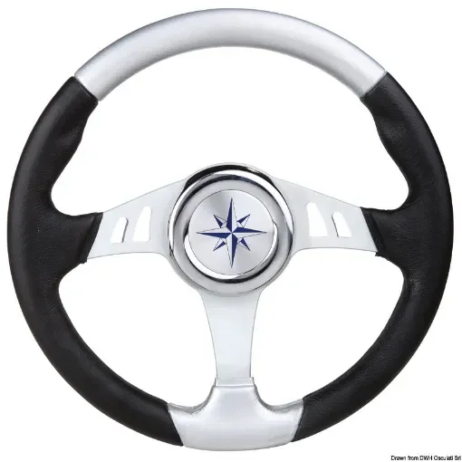 Osculati - Steering wheel black/silver 350 mm - 45.158.41 product image