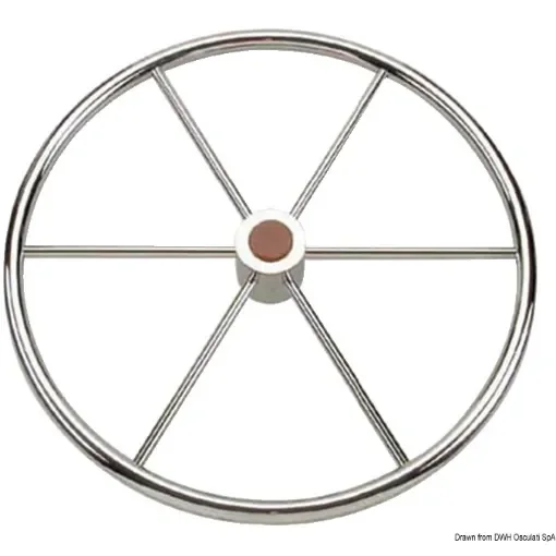Osculati - Polished SS 6-spoke steering wheel 700 mm - 45.164.75 product image