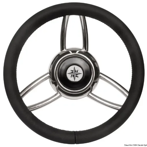 Osculati - Blitz steering wheel w/soft polyurethan ring black - 45.169.01 product image