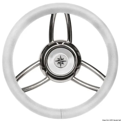 Osculati - Blitz steering wheel w/soft polyurethan ring white - 45.169.03 product image