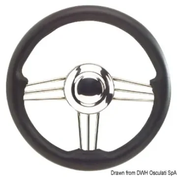 Osculati - SS+polyurethane steering wheel black 350 mm - 45.171.35 product image