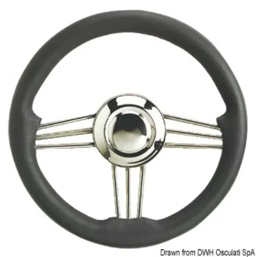 Osculati - SS+polyurethane steering wheel grey 350 mm - 45.172.35 product image