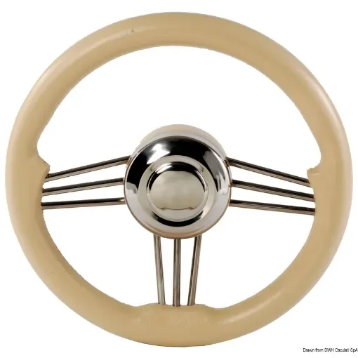 Osculati - SS+polyurethane steering wheel cream 350 mm - 45.173.36 product image