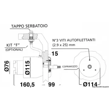 Osculati - Rear dashboard pump UP39-IR - 45.280.05 product image