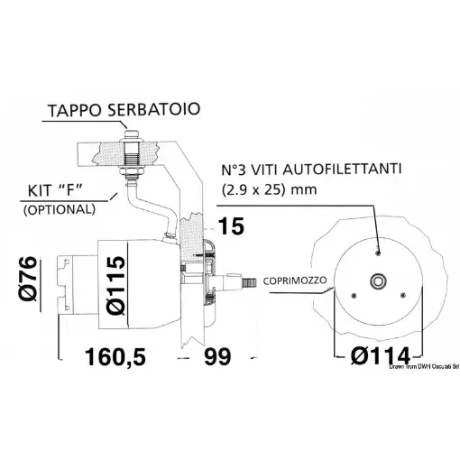 Osculati - Rear dashboard pump UP39-IR - 45.280.05 product image