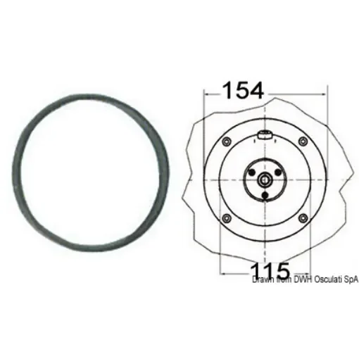 Osculati - Flange f.hydraulic steering gear Ultraflex round - 45.280.10 product image