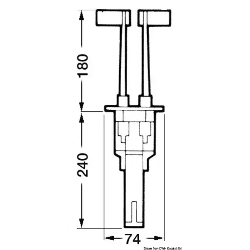 Osculati - GEMINI twin lever control box B46 - 45.350.01-B46 product image