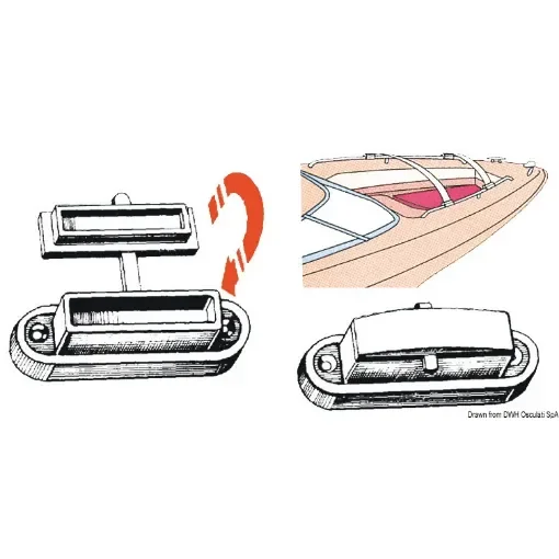Osculati - Awning support plate - 46.108.00 product image