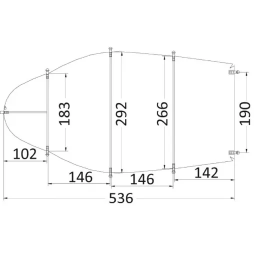 Osculati - Tarpaulin universal 427/488 x 210 cm grey 300D - 46.503.03 product image