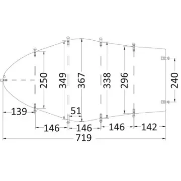 Osculati - Tarpaulin universal 580/650 x 250 cm grey 300D - 46.503.11 product image