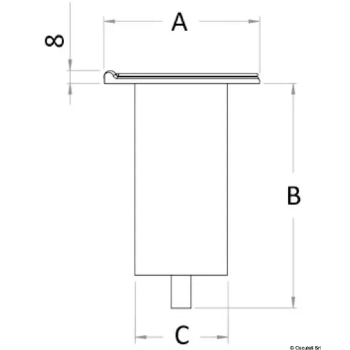 Recessed bushing for carbon pole with hinge cover product image