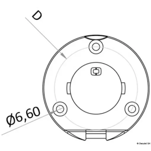 Osculati - Boccola da incasso con cerniera dritta - 46.814.00 product image