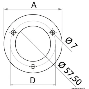 Osculati - Mounting counterflange for recessfit bushing - 46.815.90 product image