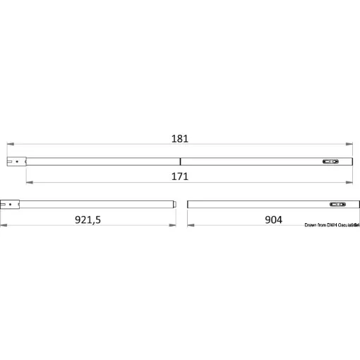 Osculati - Removable carbon pole f.bimini top 90/181 cm - 46.818.09 product image