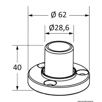 Osculati - Base for T-Top &amp;#216; 32 mm - 48.180.02 product image