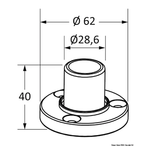 Osculati - Base for T-Top &amp;#216; 32 mm - 48.180.02 product image
