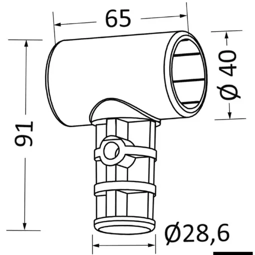 Osculati - T for T-Top &amp;#216; 32 mm - 48.180.03 product image
