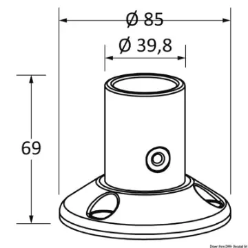 Osculati - Base for T-Top &amp;#216; 44 mm - 48.180.12 product image