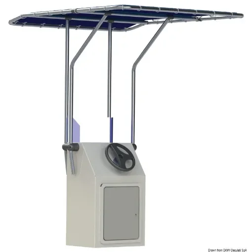 Osculati - Retractable aluminium T-Top blue 1350x1050 mm - 48.192.01 product image