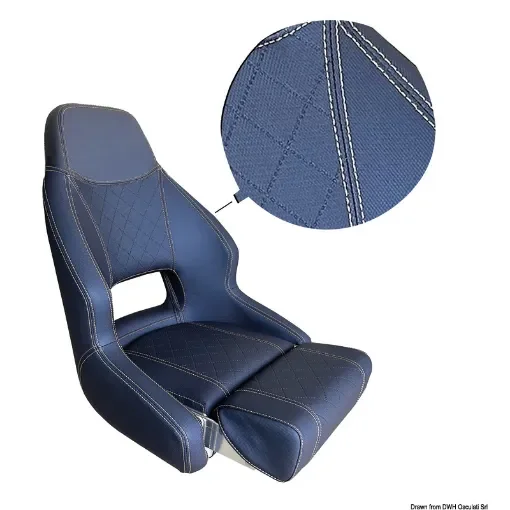 Osculati - Padded seat w/Flip up RM52 Dark blue - 48.410.20 product image