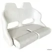 Osculati - Double padded seat w/H99 flip-up bolster RAL 9010 - 48.410.41 product image