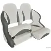 Osculati - Double padded seat w/H99 flip-up bolster Light Gray and Charcoal - 48.410.42 product image
