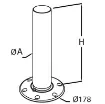 Osculati - Tread Lock telescopic table pedestal 685 mm - 48.417.60 product image